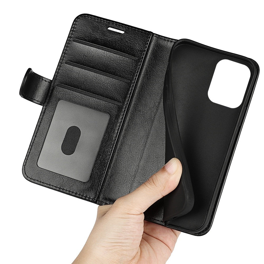 For Samsung Galaxy M33 5G (Global Version) Crazy Horse Texture Folio Flip Leather Phone Case Wallet Stand Cover