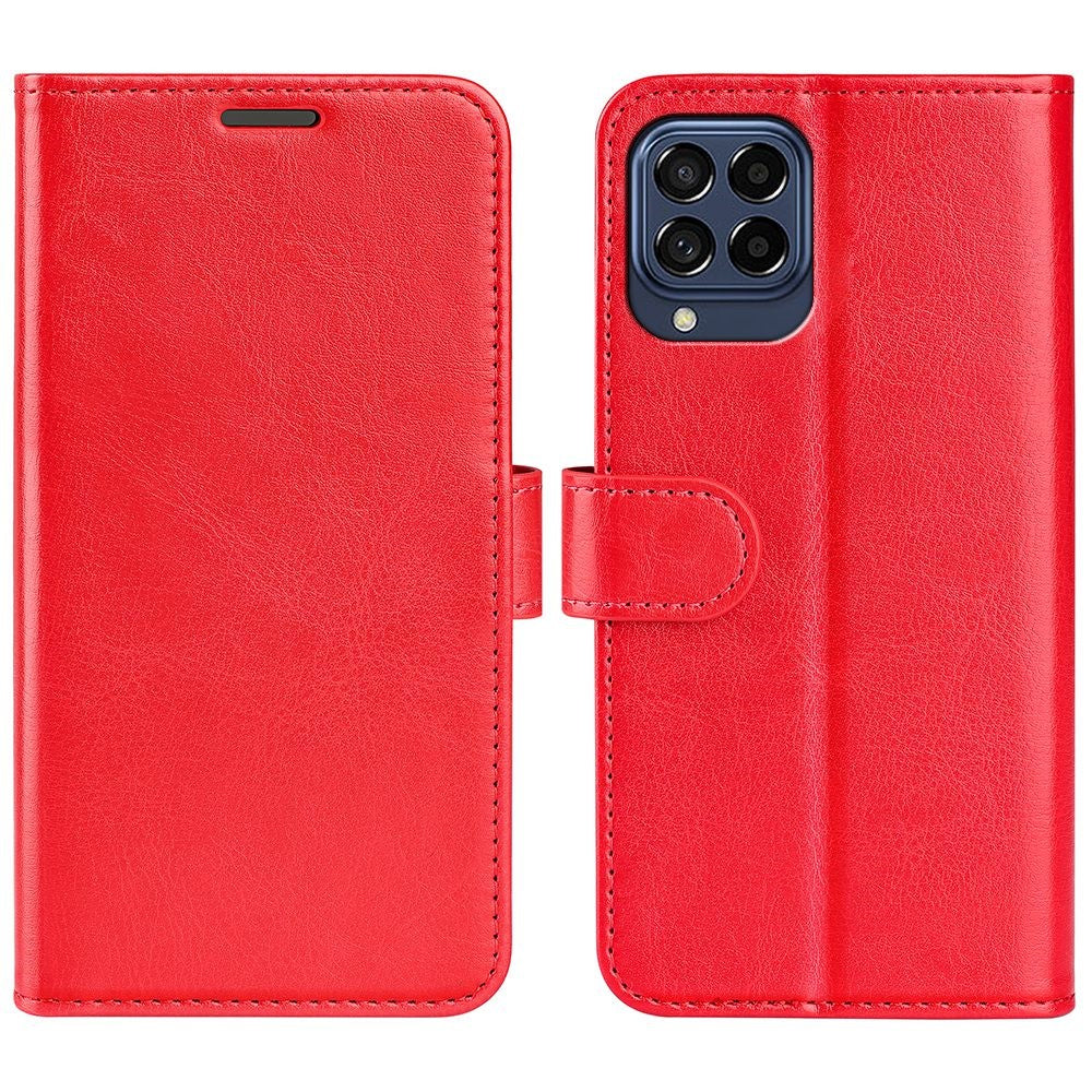 For Samsung Galaxy M33 5G (Global Version) Crazy Horse Texture Folio Flip Leather Phone Case Wallet Stand Cover