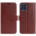 For Samsung Galaxy M33 5G (Global Version) Crazy Horse Texture Folio Flip Leather Phone Case Wallet Stand Cover
