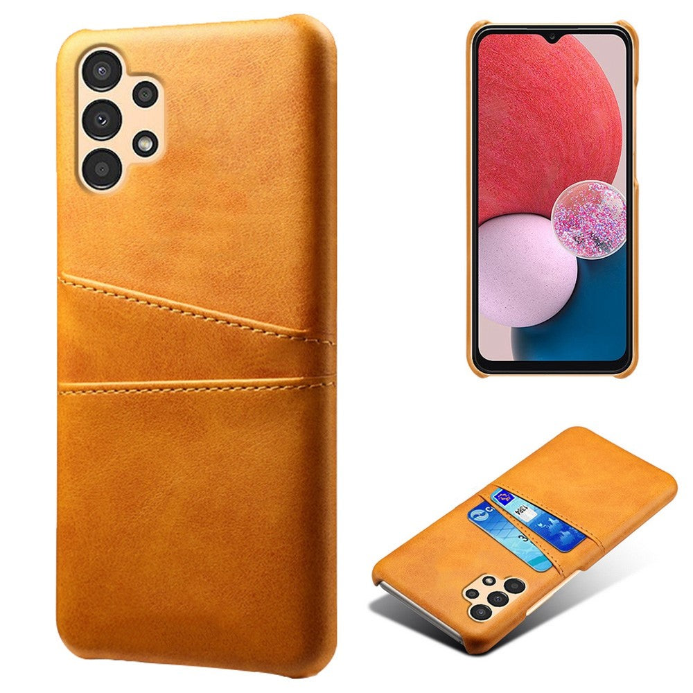 Til Samsung Galaxy A13 4G Multifunktionelt Telefoncover med Kortlommer og Beskyttende PU Læderbelagt Hårdt PC-etui