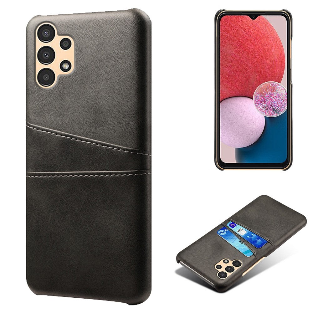 Til Samsung Galaxy A13 4G Multifunktionelt Telefoncover med Kortlommer og Beskyttende PU Læderbelagt Hårdt PC-etui