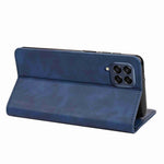 For Samsung Galaxy M53 5G Splicing PU Leather Skin-touch Feeling Case Stand Magnetic Absorption Full Protection Flip Folio Wallet Cover