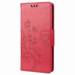 For Samsung Galaxy M53 5G Imprinted Butterflies Flowers PU Leather Flip Case Wallet Style Stand Shockproof Protective Cover with Strap