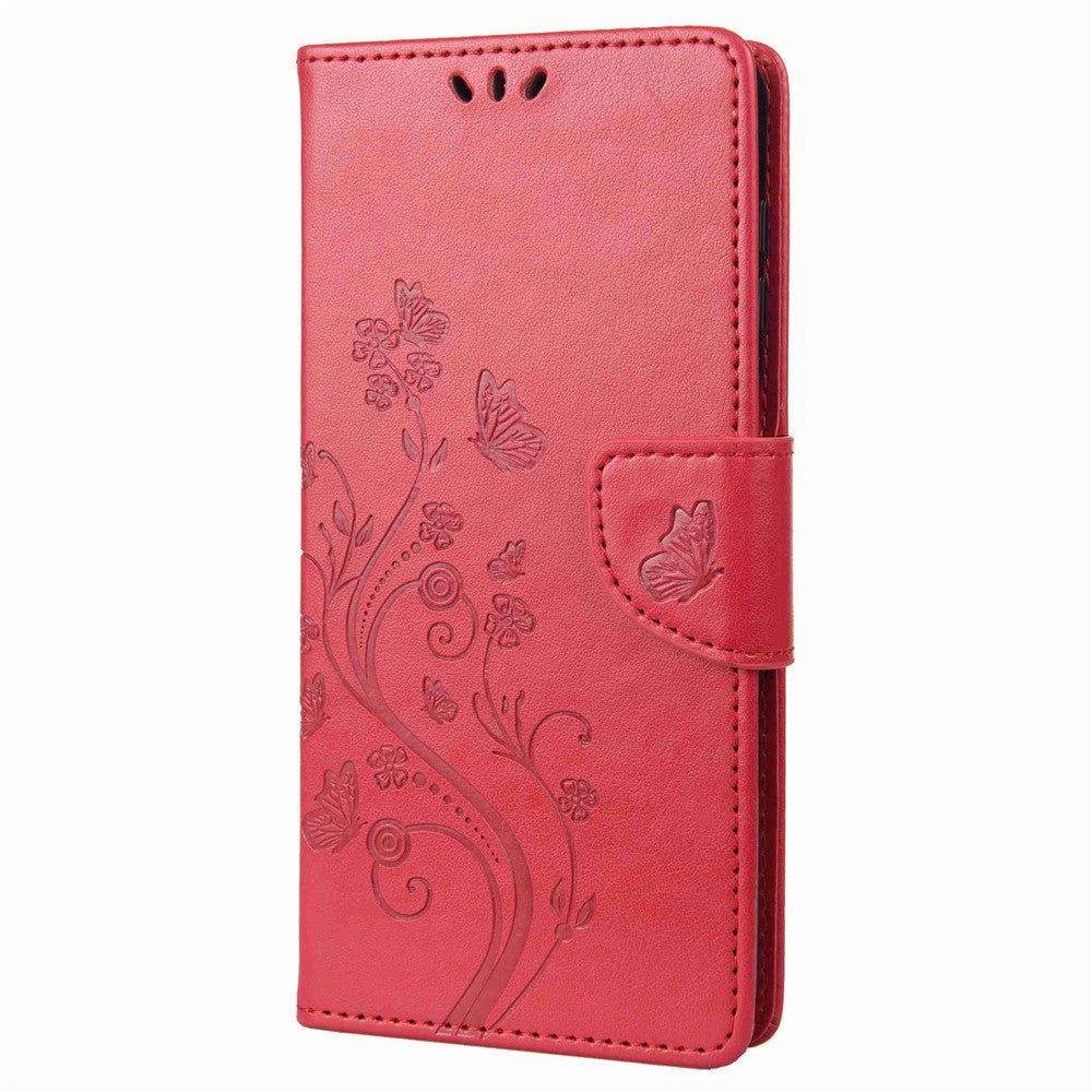 For Samsung Galaxy M53 5G Imprinted Butterflies Flowers PU Leather Flip Case Wallet Style Stand Shockproof Protective Cover with Strap