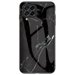 For Samsung Galaxy M53 5G Marble Pattern Tempered Glass + PC + TPU Scratch-resistant Protective Phone Shell Case