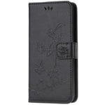 Mobilskal till Samsung Galaxy M53 5G med präglat fjärils- och blommönster, magnetiskt spänne, plånboksfodral i PU-läder