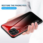 For Samsung Galaxy M33 5G (Global Version) All-inclusive Protection Anti-fall Color Gradient Tempered Glass + PC + TPU Phone Case Shell