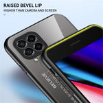 For Samsung Galaxy M33 5G (Global Version) All-inclusive Protection Anti-fall Color Gradient Tempered Glass + PC + TPU Phone Case Shell