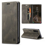 AUTSPACE A01-serien til Samsung Galaxy S22 5G PU-lædercover med RFID-blokerende pung og flip-stander