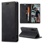 AUTSPACE A01-serien til Samsung Galaxy S22+ 5G PU-lædercover RFID-blokerende pung-flipcover med støttefod