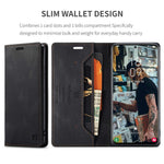 AUTSPACE A01-serien til Samsung Galaxy S22+ 5G PU-lædercover RFID-blokerende pung-flipcover med støttefod