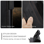 AUTSPACE A01 Series for Samsung Galaxy S22 Ultra 5G PU Leather Case RFID Blocking Wallet Flip Stand Cover