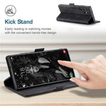 AUTSPACE A01 Series for Samsung Galaxy S22 Ultra 5G PU Leather Case RFID Blocking Wallet Flip Stand Cover
