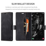 AUTSPACE A01 Series for Samsung Galaxy S22 Ultra 5G PU Leather Case RFID Blocking Wallet Flip Stand Cover