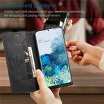 AUTSPACE A01 Series for Samsung Galaxy S20 Plus 4G / 5G PU Leather Case RFID Blocking Wallet Flip Stand Cover