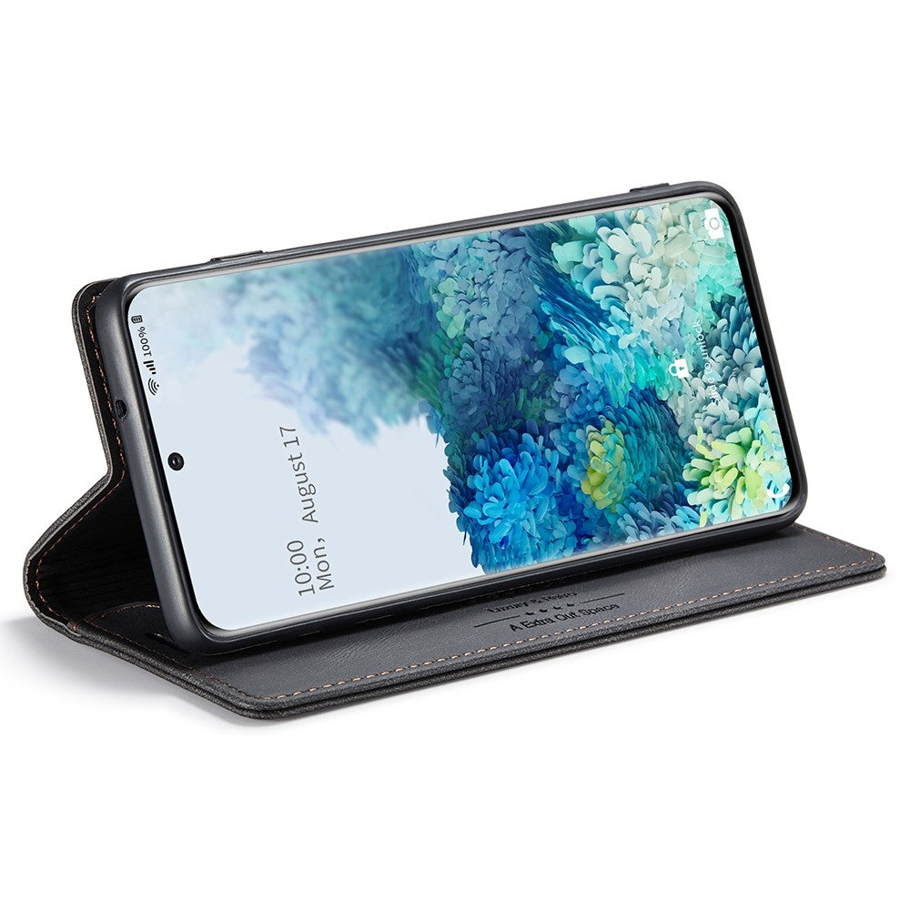 AUTSPACE A01 Series for Samsung Galaxy S20 Plus 4G / 5G PU Leather Case RFID Blocking Wallet Flip Stand Cover