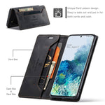 AUTSPACE A01 Series for Samsung Galaxy S20 Plus 4G / 5G PU Leather Case RFID Blocking Wallet Flip Stand Cover