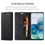 AUTSPACE A01 Series for Samsung Galaxy S20 Plus 4G / 5G PU Leather Case RFID Blocking Wallet Flip Stand Cover