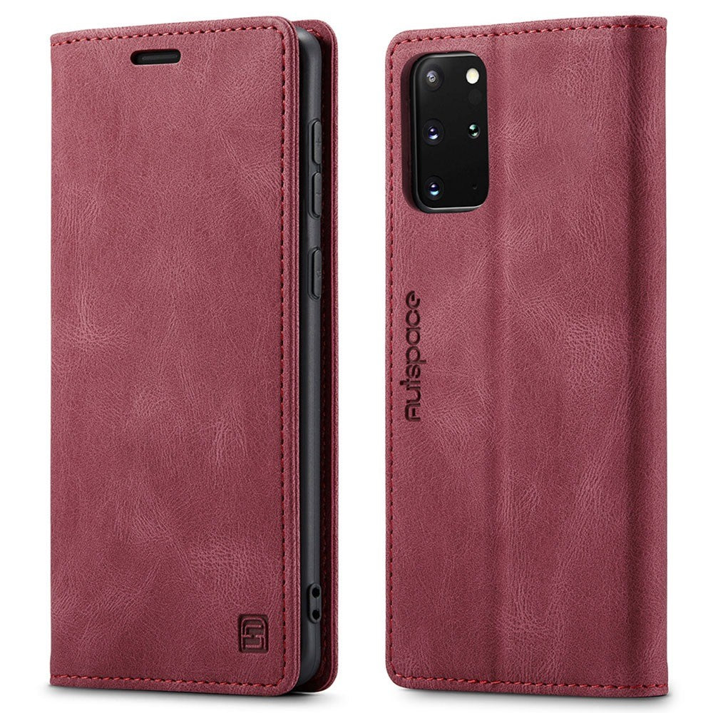 AUTSPACE A01 Series for Samsung Galaxy S20 Plus 4G / 5G PU Leather Case RFID Blocking Wallet Flip Stand Cover