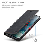 AUTSPACE A01 Series for Samsung Galaxy S20 Ultra 4G / 5G PU Leather Case RFID Blocking Retro Wallet Flip Stand Cover