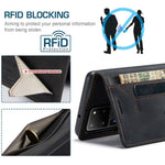 AUTSPACE A01 Series for Samsung Galaxy S20 Ultra 4G / 5G PU Leather Case RFID Blocking Retro Wallet Flip Stand Cover