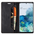 AUTSPACE A01 Series for Samsung Galaxy S20 Ultra 4G / 5G PU Leather Case RFID Blocking Retro Wallet Flip Stand Cover
