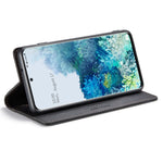 AUTSPACE A01 Series for Samsung Galaxy S20 Ultra 4G / 5G PU Leather Case RFID Blocking Retro Wallet Flip Stand Cover