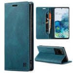 AUTSPACE A01 Series for Samsung Galaxy S20 Ultra 4G / 5G PU Leather Case RFID Blocking Retro Wallet Flip Stand Cover