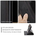 AUTSPACE A01-serien til Samsung Galaxy S21 FE 5G PU-lædercover RFID-blokerende pung-flip-ståcover