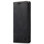 AUTSPACE A01-serien til Samsung Galaxy S21 FE 5G PU-lædercover RFID-blokerende pung-flip-ståcover