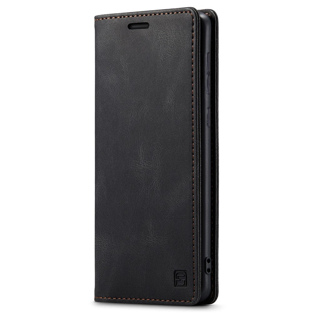 AUTSPACE A01-serien til Samsung Galaxy S21 FE 5G PU-lædercover RFID-blokerende pung-flip-ståcover