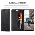 AUTSPACE A01-serien til Samsung Galaxy S21 FE 5G PU-lædercover RFID-blokerende pung-flip-ståcover