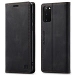 AUTSPACE A01-serien til Samsung Galaxy S20 4G/5G PU-læderetui RFID-blokerende pung-flipcover med standfunktion