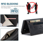 AUTSPACE A01-serien til Samsung Galaxy S20 4G/5G PU-læderetui RFID-blokerende pung-flipcover med standfunktion