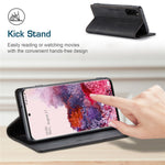 AUTSPACE A01-serien til Samsung Galaxy S20 4G/5G PU-læderetui RFID-blokerende pung-flipcover med standfunktion