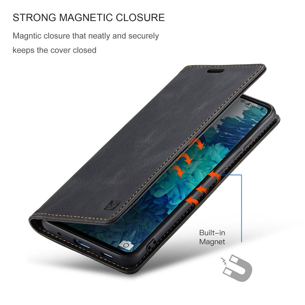 AUTSPACE A01-serien til Samsung Galaxy S20 FE 4G/5G/S20 Lite/S20 Fan Edition 4G/5G/S20 FE 2022 PU-læderetui RFID Blokerende Cover