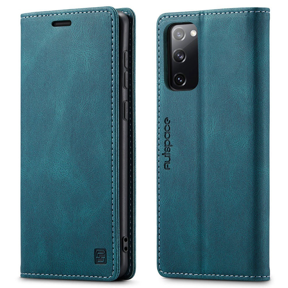 AUTSPACE A01-serien til Samsung Galaxy S20 FE 4G/5G/S20 Lite/S20 Fan Edition 4G/5G/S20 FE 2022 PU-læderetui RFID Blokerende Cover