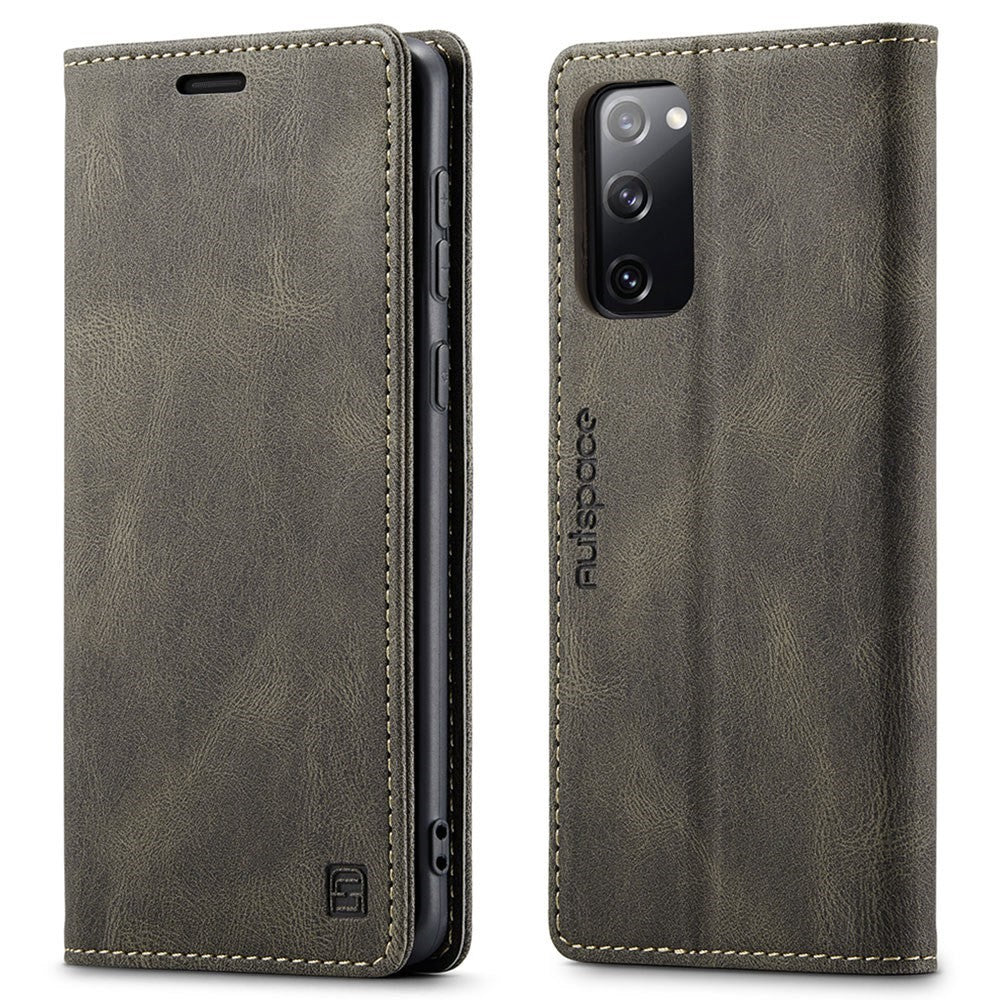 AUTSPACE A01-serien til Samsung Galaxy S20 FE 4G/5G/S20 Lite/S20 Fan Edition 4G/5G/S20 FE 2022 PU-læderetui RFID Blokerende Cover
