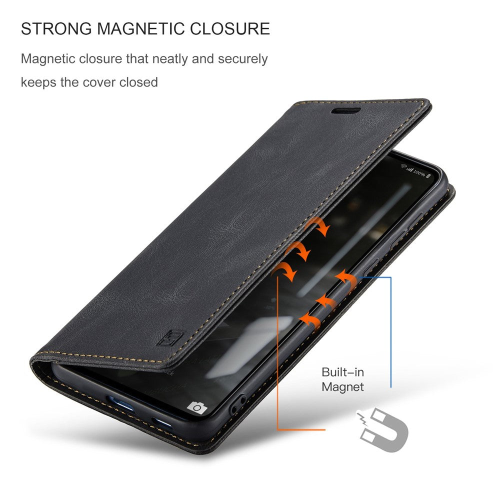 AUTSPACE A01 Series for Samsung Galaxy A53 5G PU Leather Case RFID Blocking Wallet Flip Stand Cover