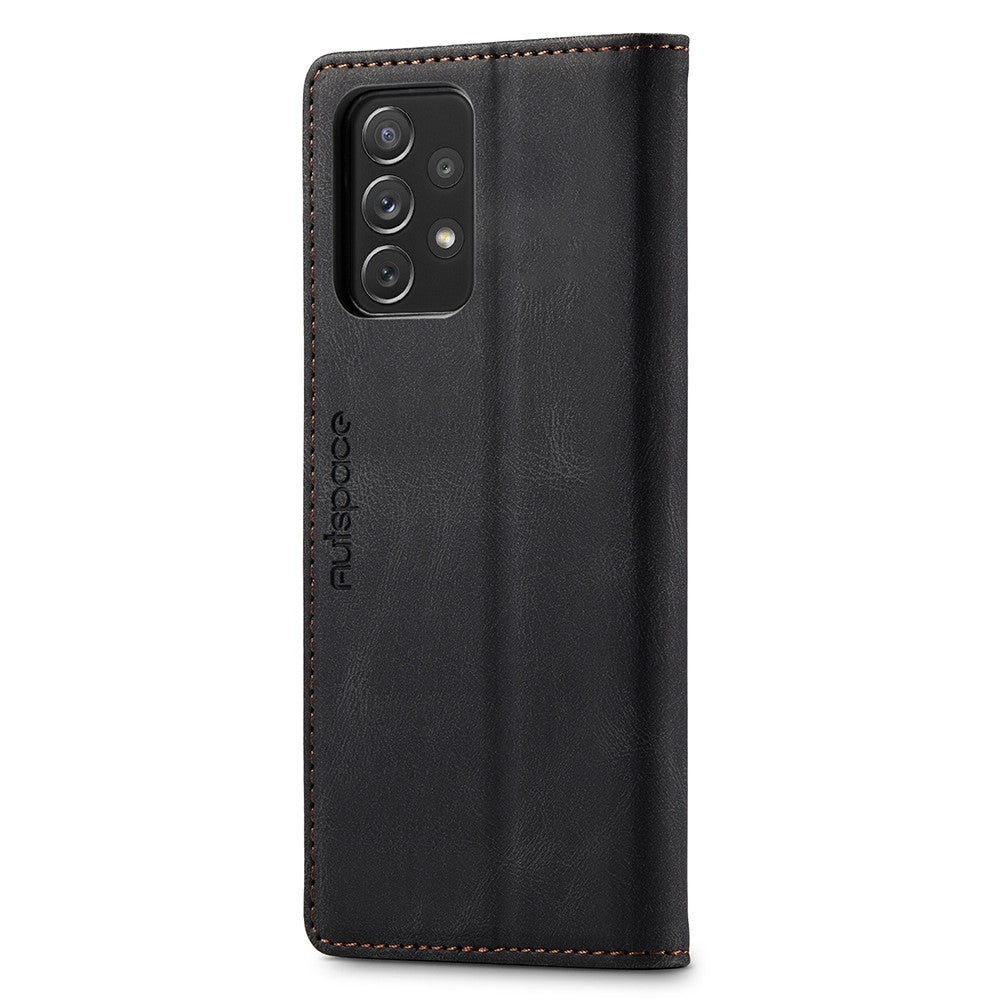 AUTSPACE A01 Series for Samsung Galaxy A53 5G PU Leather Case RFID Blocking Wallet Flip Stand Cover