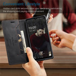 AUTSPACE A01 Series for Samsung Galaxy A32 5G/M32 5G PU Leather Case RFID Blocking Vintage Wallet Stand Flip Cover