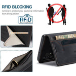 AUTSPACE A01 Series for Samsung Galaxy A32 5G/M32 5G PU Leather Case RFID Blocking Vintage Wallet Stand Flip Cover