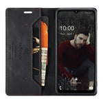 AUTSPACE A01 Series for Samsung Galaxy A32 5G/M32 5G PU Leather Case RFID Blocking Vintage Wallet Stand Flip Cover