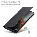AUTSPACE A01 Series for Samsung Galaxy A33 5G PU Leather Case RFID Blocking Vintage Wallet Stand Flip Cover