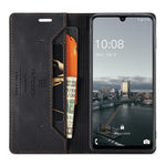 AUTSPACE A01 Series for Samsung Galaxy A33 5G PU Leather Case RFID Blocking Vintage Wallet Stand Flip Cover