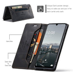 AUTSPACE A01 Series for Samsung Galaxy A33 5G PU Leather Case RFID Blocking Vintage Wallet Stand Flip Cover
