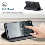 AUTSPACE A01 Series for Samsung Galaxy A33 5G PU Leather Case RFID Blocking Vintage Wallet Stand Flip Cover