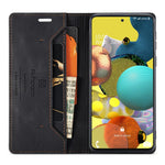 AUTSPACE A01-serien til Samsung Galaxy A51 4G SM-A515 PU-læderetui med RFID-blokering, pung og standfunktion