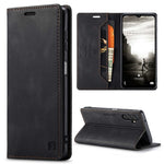 AUTSPACE A01-serien för Samsung Galaxy A13 5G / A04s 4G (164,7 mm) PU-läderfodral RFID-blockerande plånboksfodral med stativ och vikbart skydd