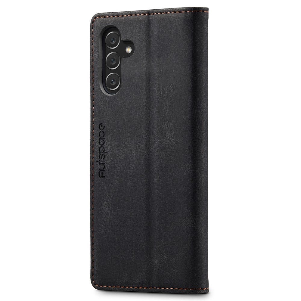 AUTSPACE A01-serien för Samsung Galaxy A13 5G / A04s 4G (164,7 mm) PU-läderfodral RFID-blockerande plånboksfodral med stativ och vikbart skydd